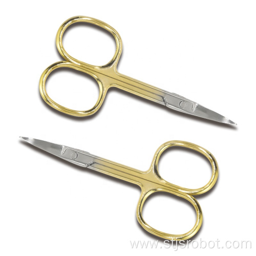 Wholesale Beauty Personal Makeup Scissors Small Gold Stainless Steel Trimming Scissors